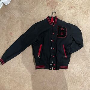 Vintage Black and Red Varsity Jacket